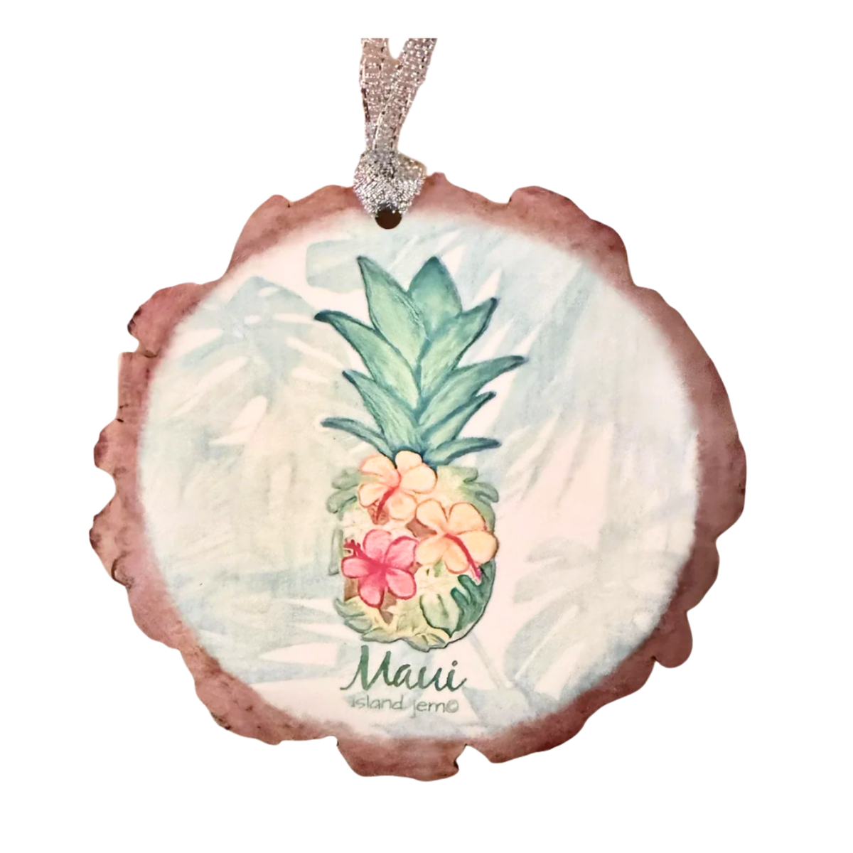 Pineapple Bloom Wood Ornament