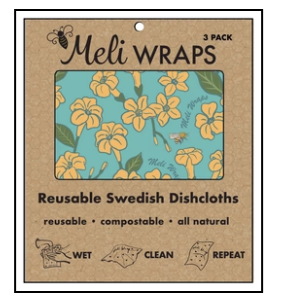 Puakenikeni Bee Swedish Dish Cloth Set of 3