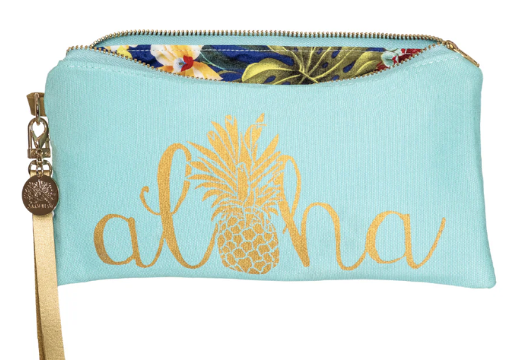 A Maui Day Aloha Pineapple Wristlet