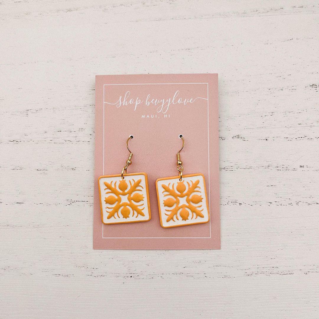 Clay Quilt Earrings