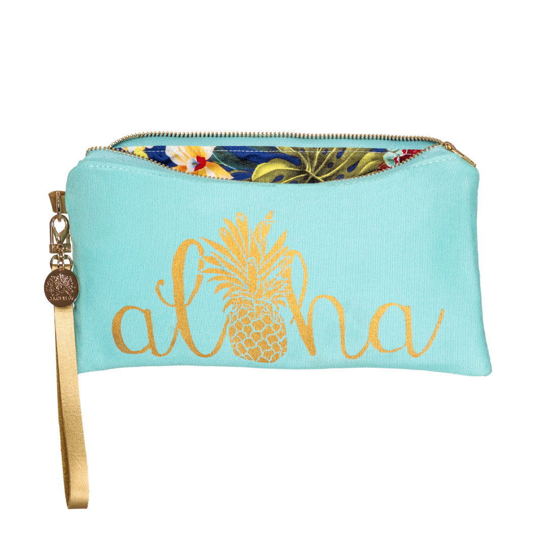 A Maui Day Aloha Pineapple Wristlet