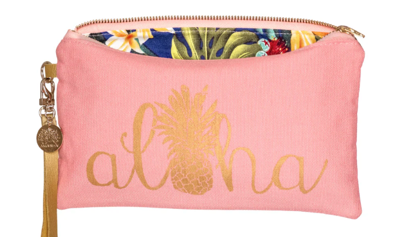 A Maui Day Aloha Pineapple Wristlet