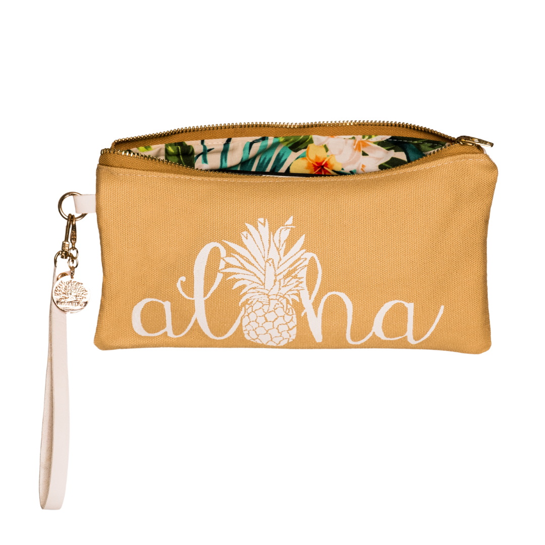 A Maui Day Aloha Pineapple Wristlet