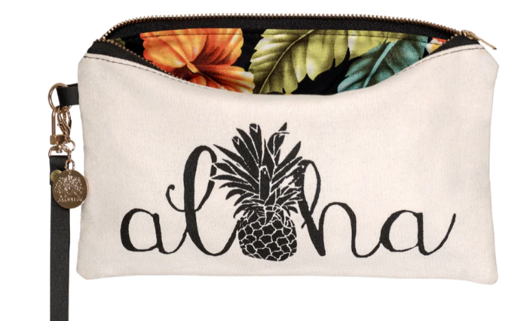 A Maui Day Aloha Pineapple Wristlet
