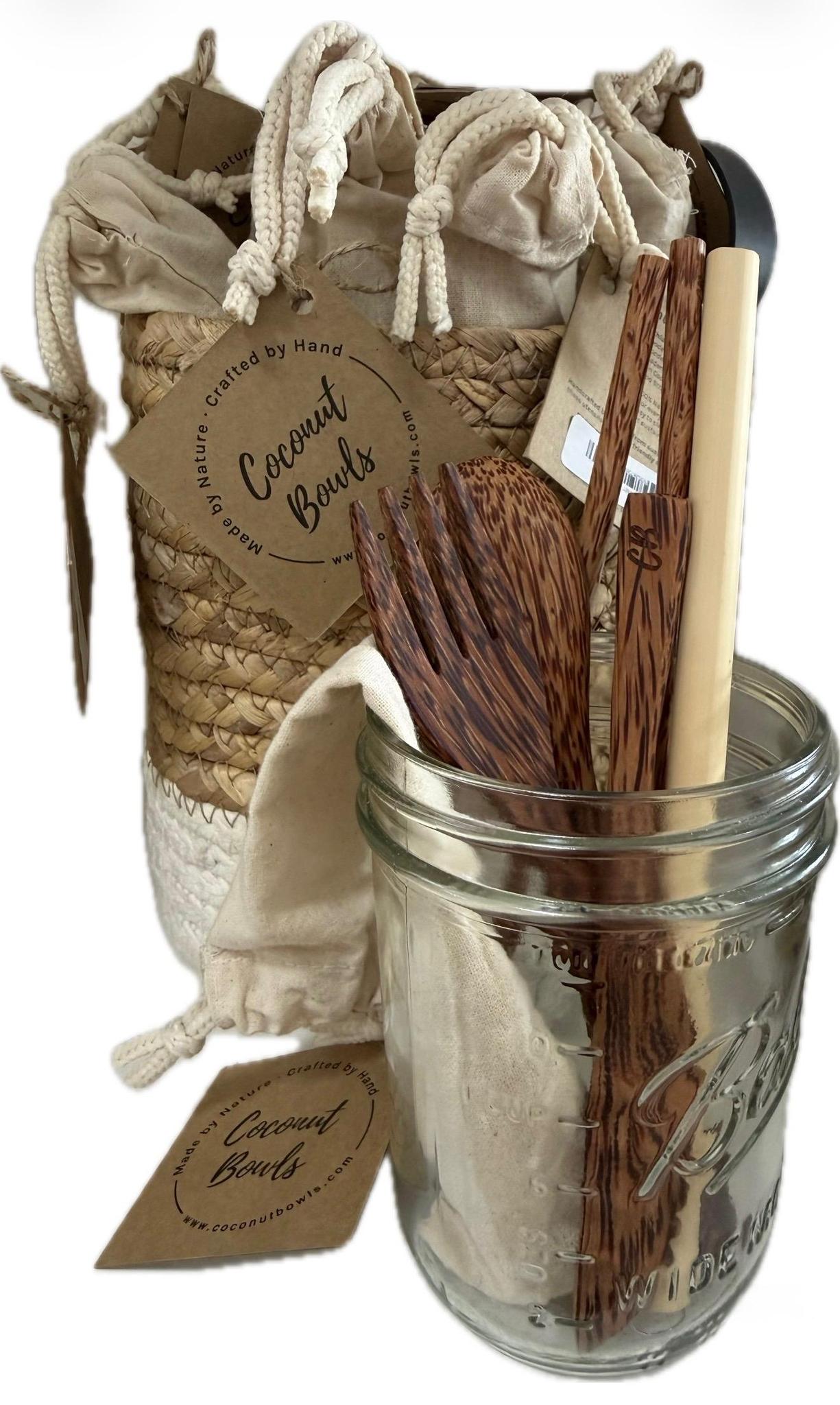 Wooden Coconut Cutlery Set