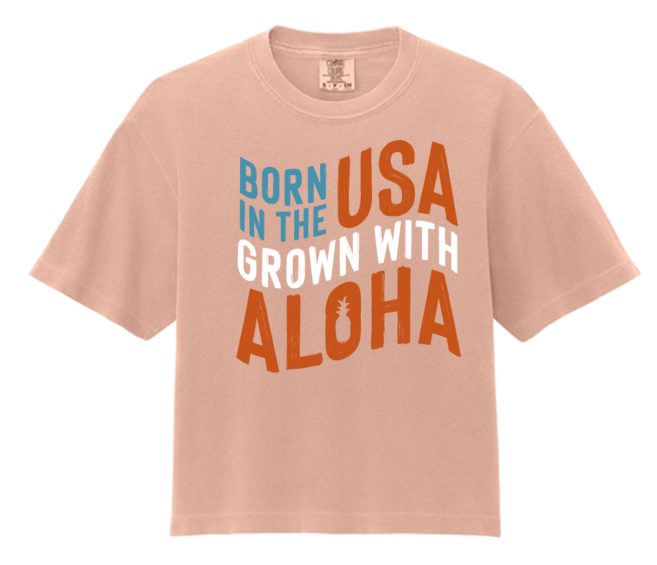 4th of July Womens Crop Tee