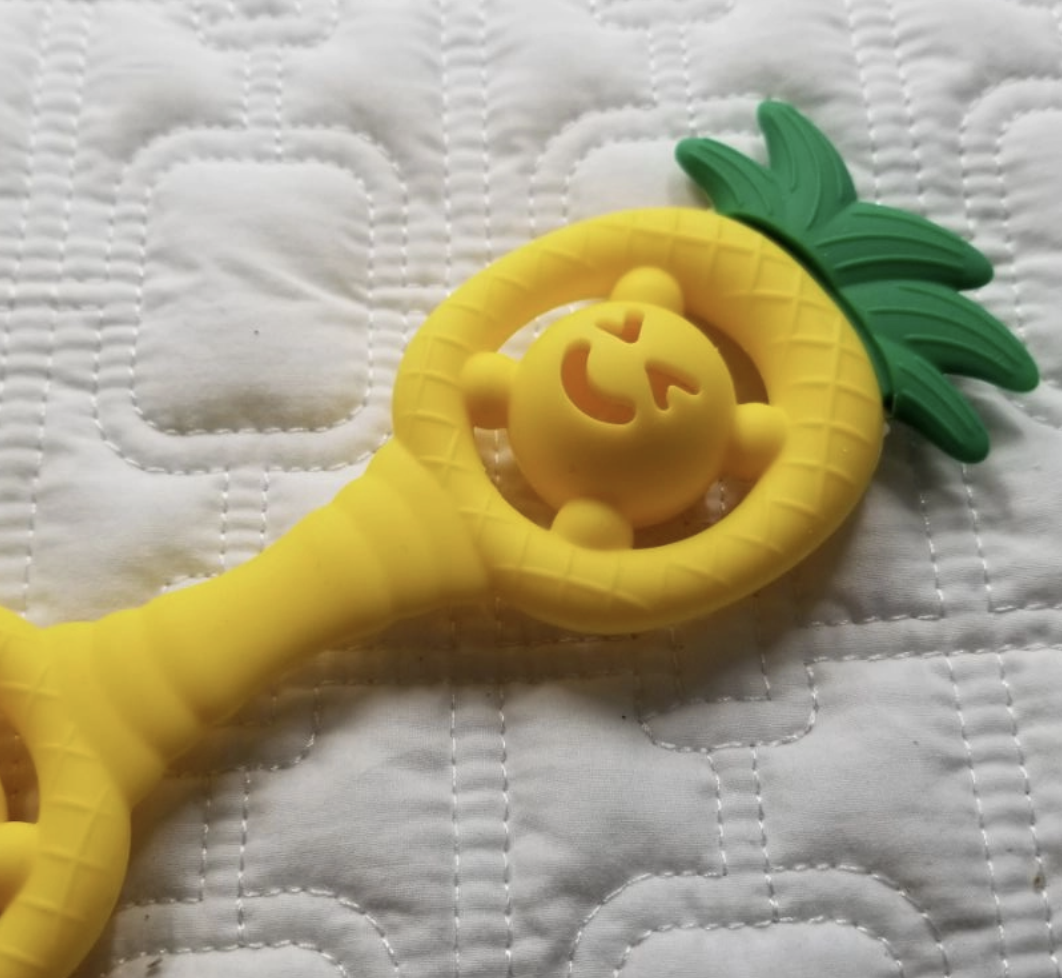 Pineapple Rattle Silicone Teething Toy