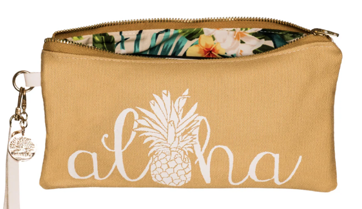 A Maui Day Aloha Pineapple Wristlet