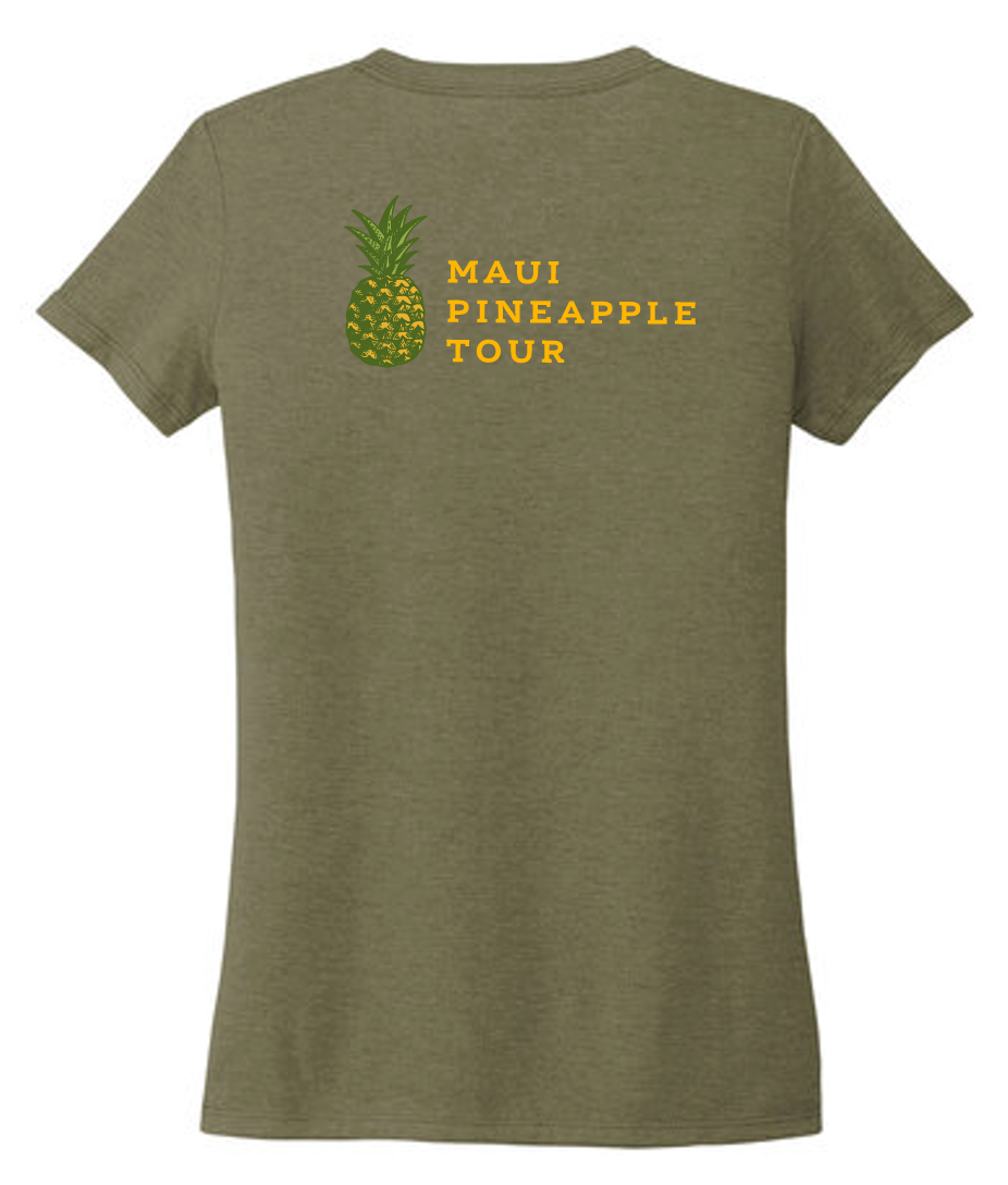 Maui Pineapple Tour V-Neck Vertical Logo
