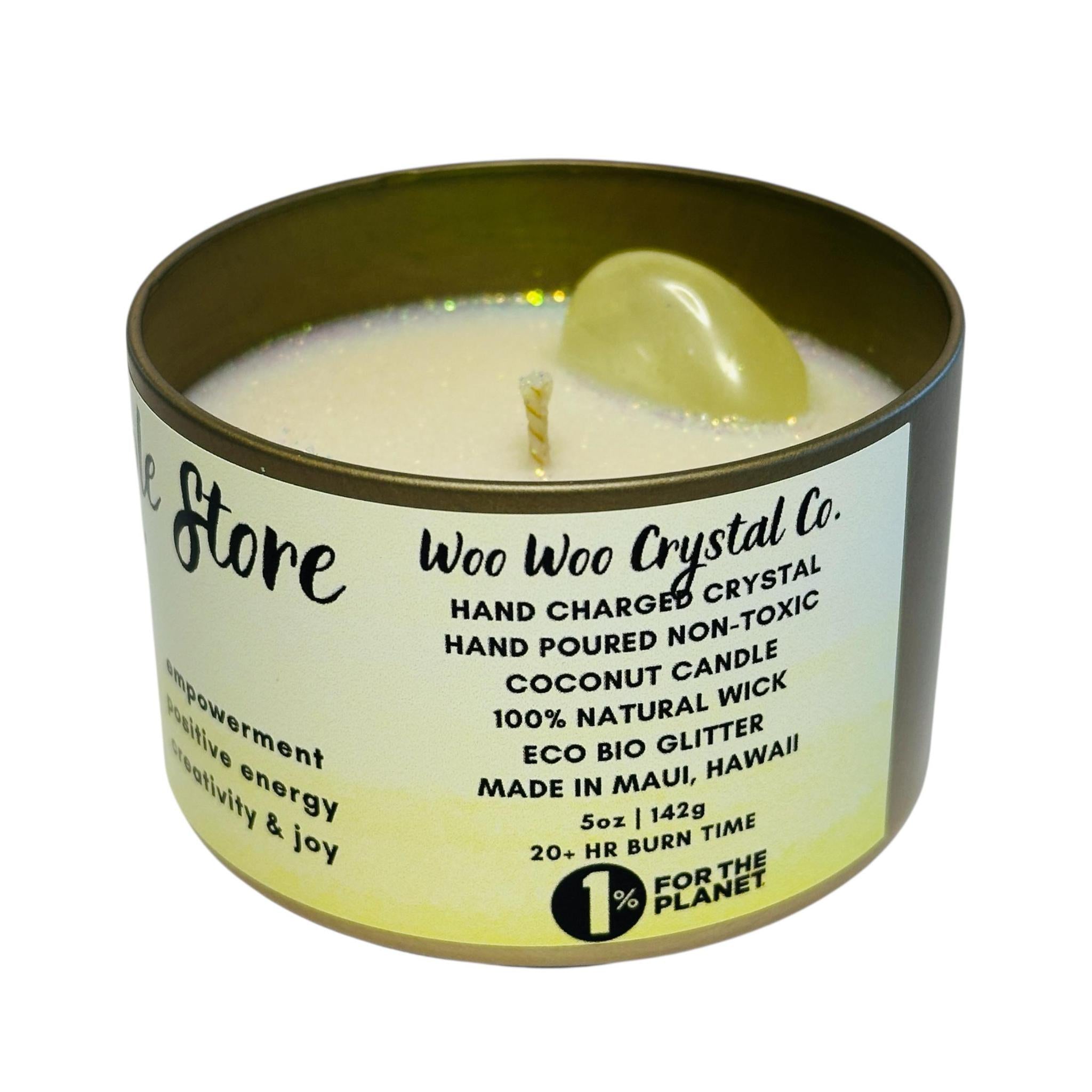 Crystal Infused Candle Maui Pineapple Store