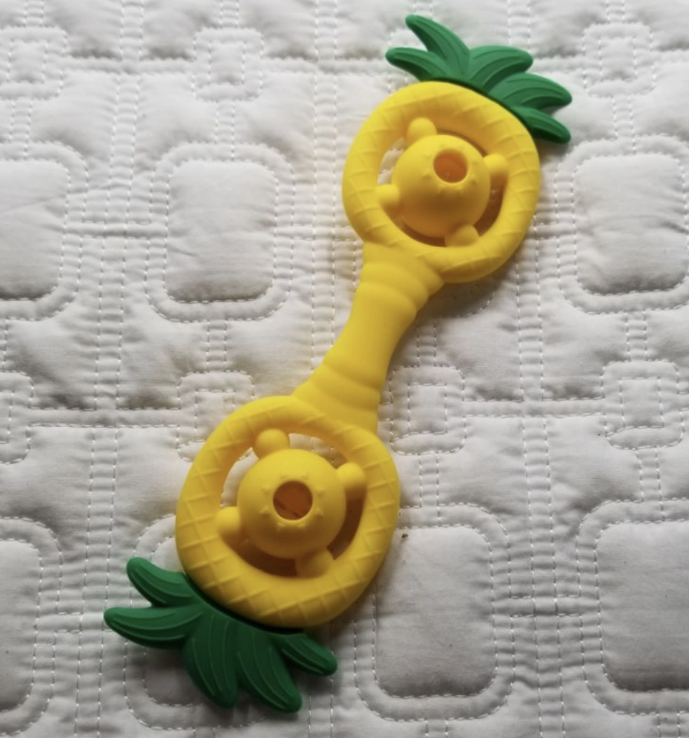 Pineapple Rattle Silicone Teething Toy