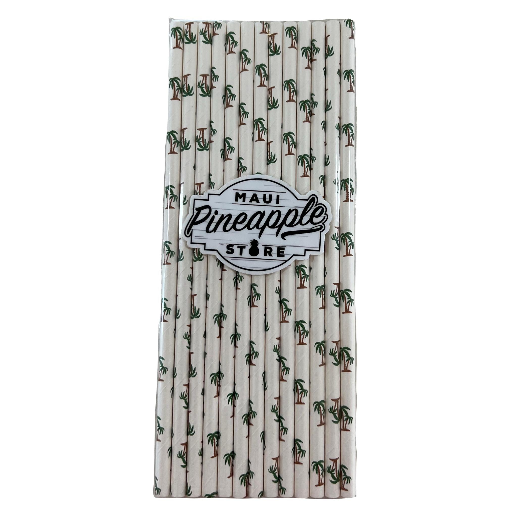 Paper Straws (Pack of 25 Count) - Palm Trees