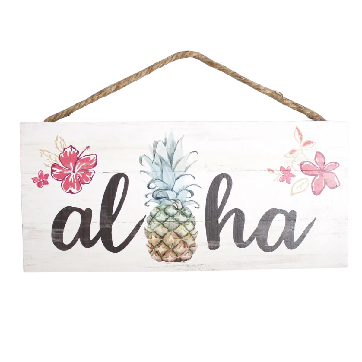 Floral Aloha Pineapple Sign