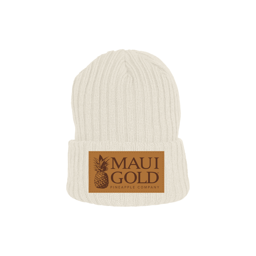 Maui Gold Wide Rib Knit Beanie