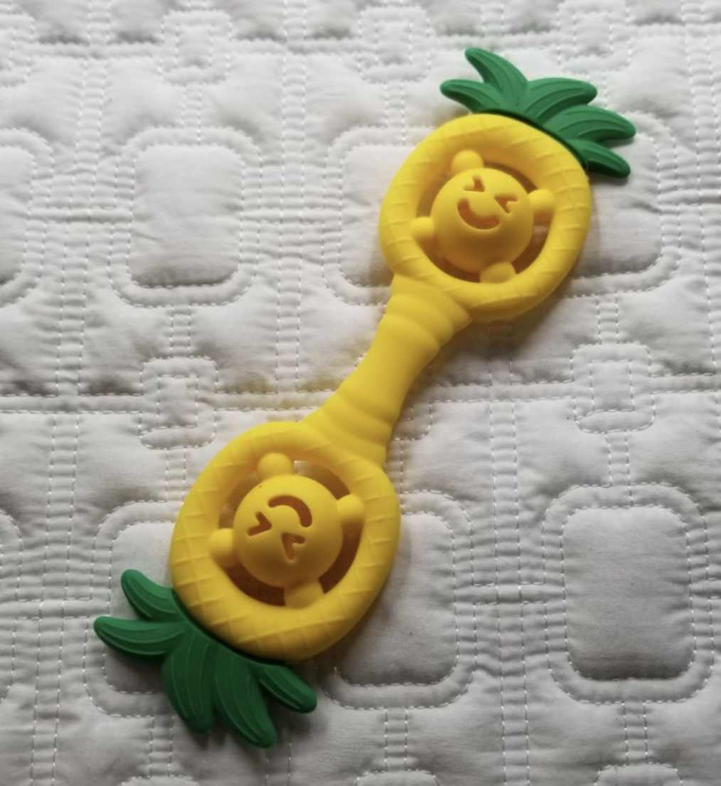 Pineapple Rattle Silicone Teething Toy