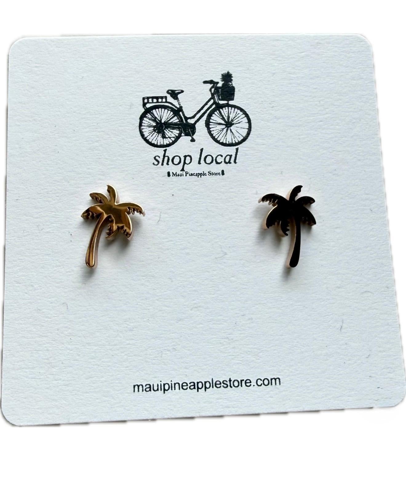 Palm Tree Stud Earrings