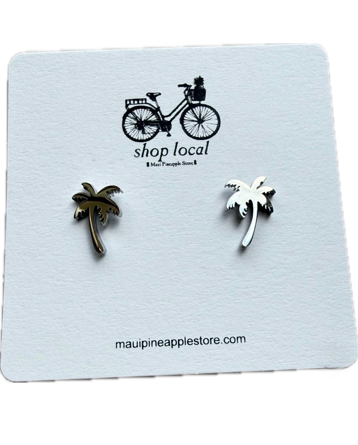 Palm Tree Stud Earrings