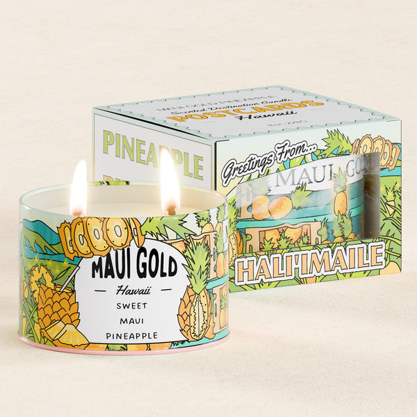 【観賞用】海外 限定タバコ マイルドセブン ハワイ オーストラリア等 4個セット POSTCARDS Hali'imaile Pineapple Scented Destination Candle product