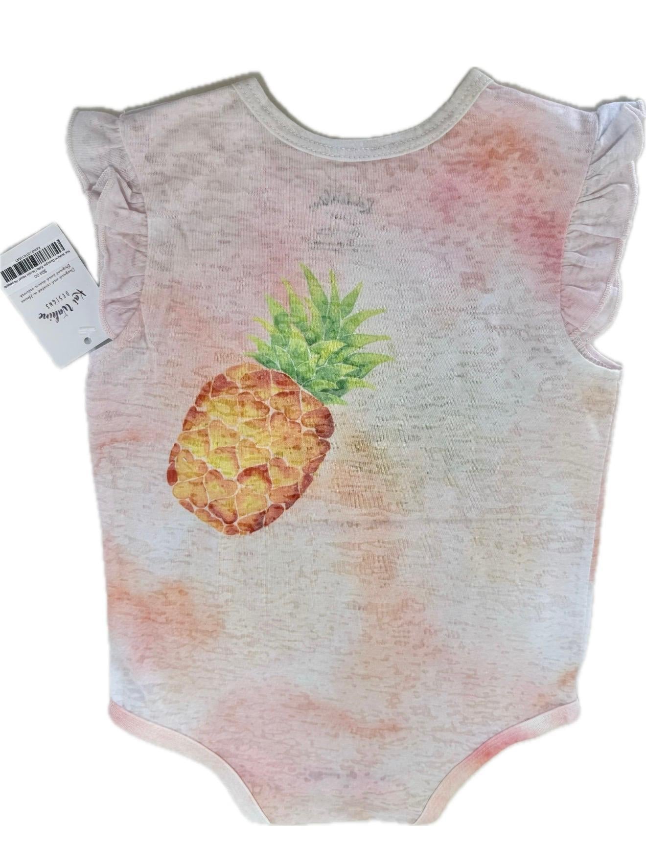 Kai Wahine Designs Keiki Onesie Heart Pineapple
