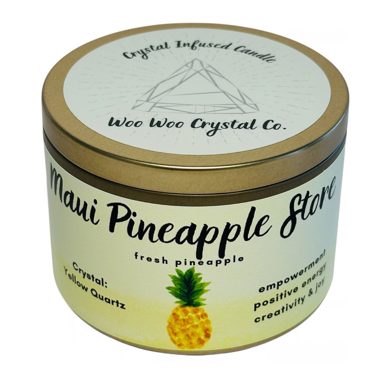 Crystal Infused Candle Maui Pineapple Store