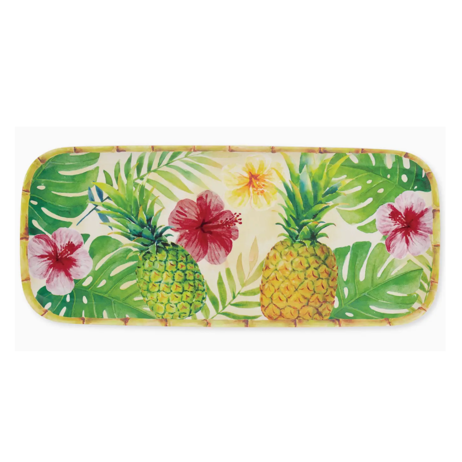 Pineapple  15" Melamine Rectangle Tray