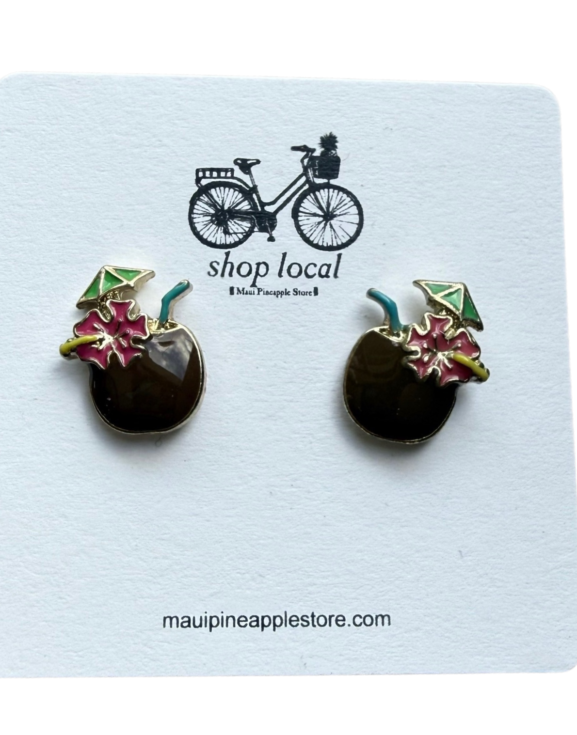 Enamel Stud Earrings
