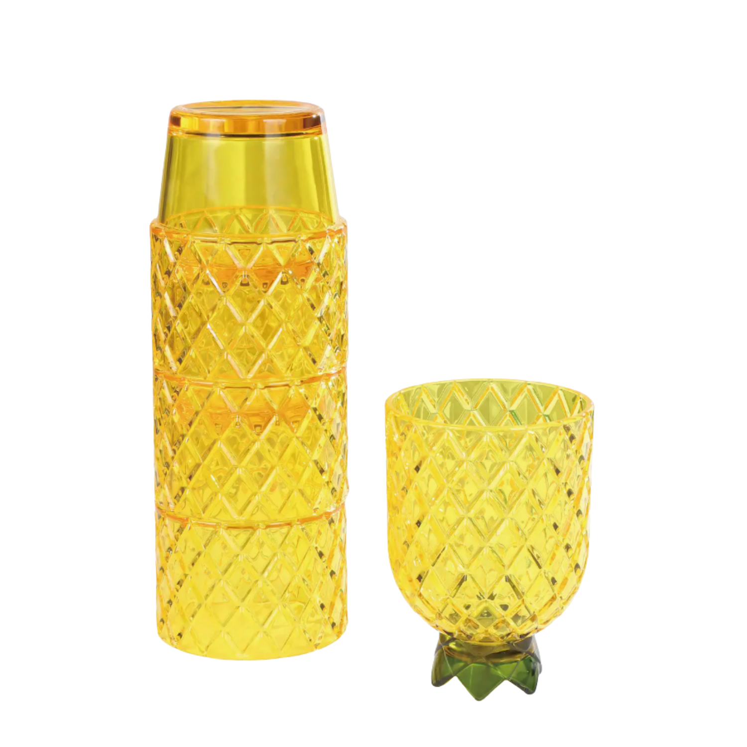 4-Piece Pineapple Acrylic Stacking Tumbler