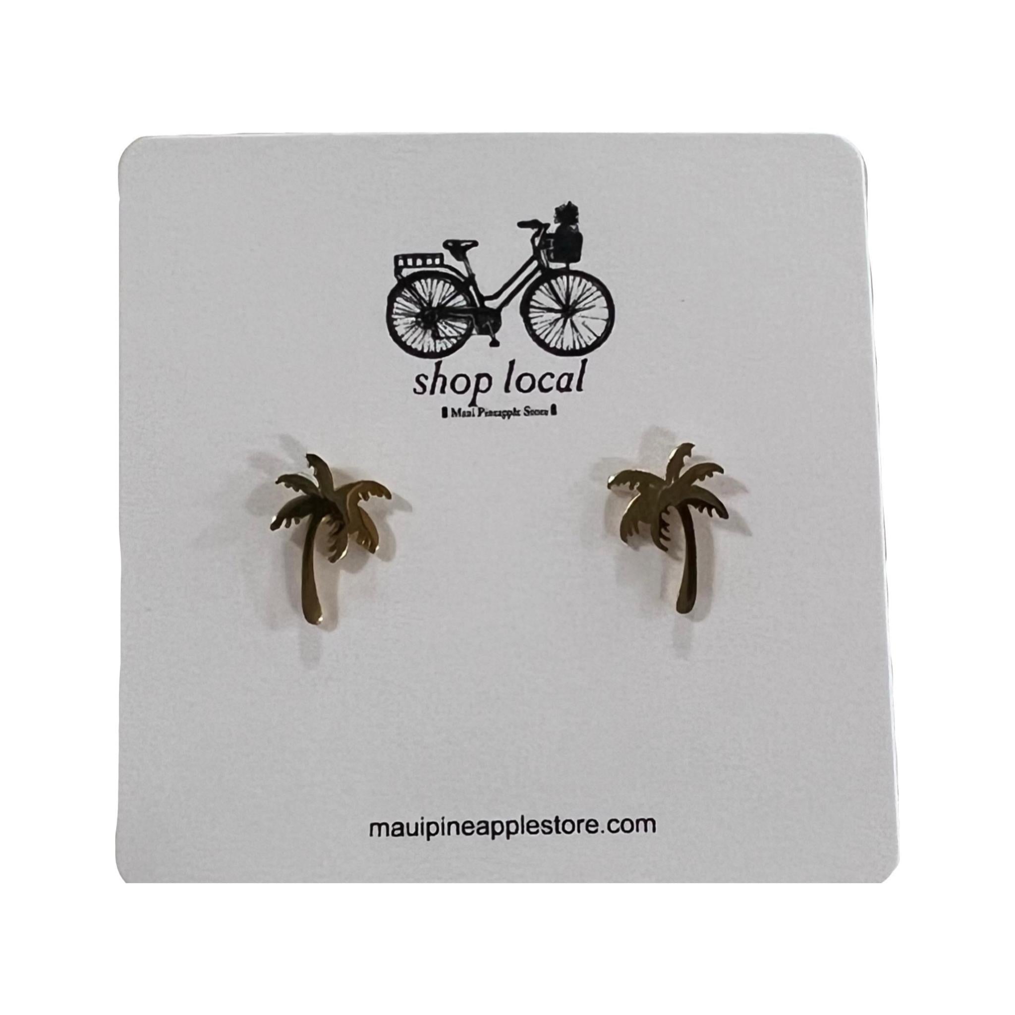 Palm Tree Stud Earrings