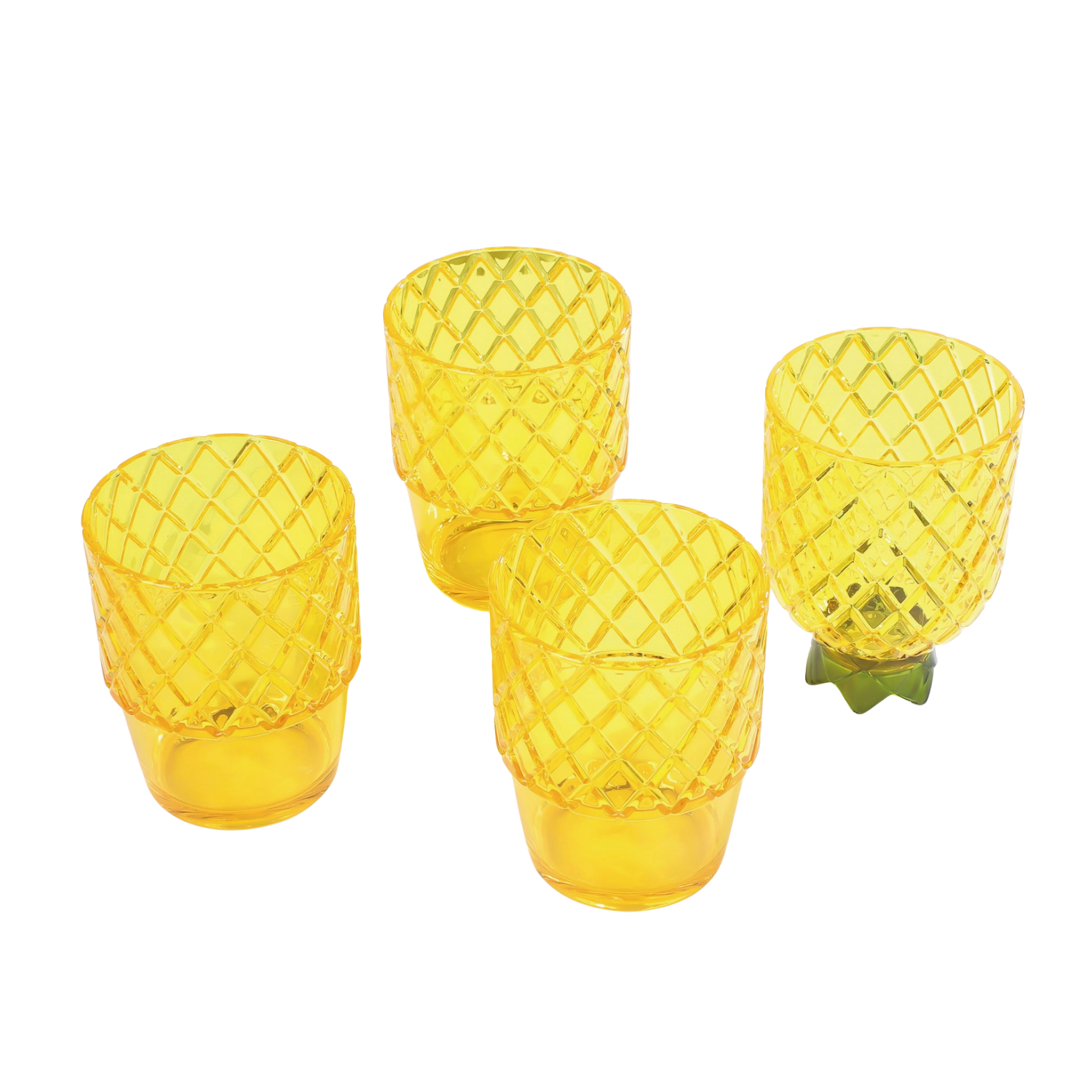 4-Piece Pineapple Acrylic Stacking Tumbler