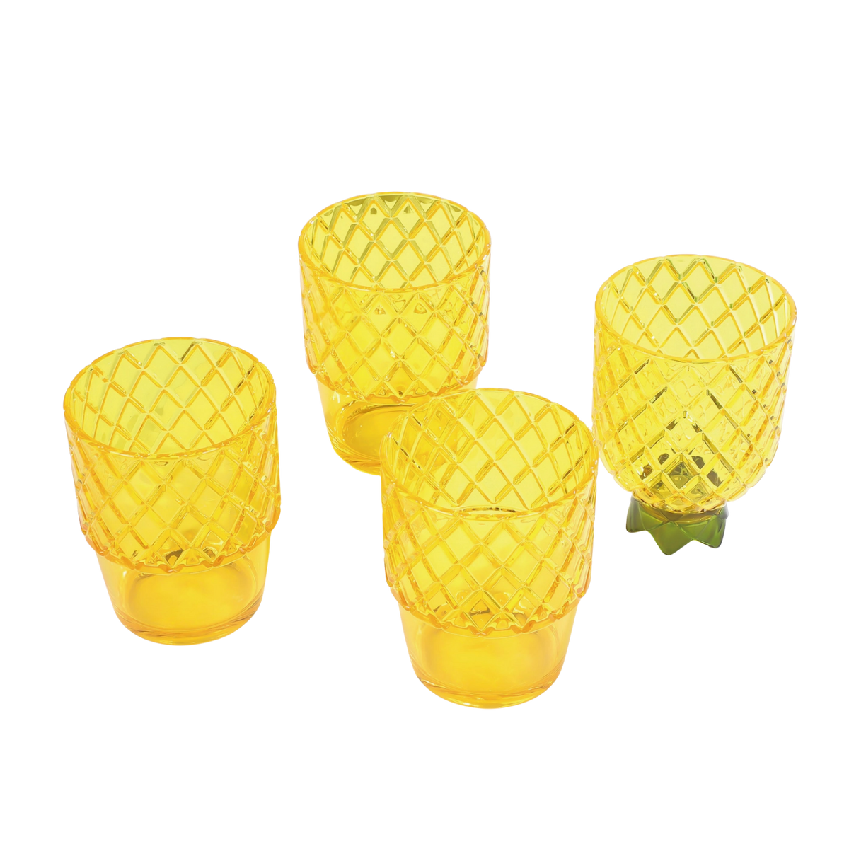 4-Piece Pineapple Acrylic Stacking Tumbler