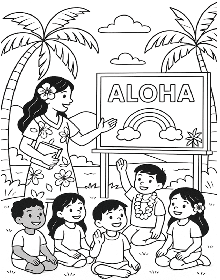 Aloha Adventures A Hawaiian Coloring Journey