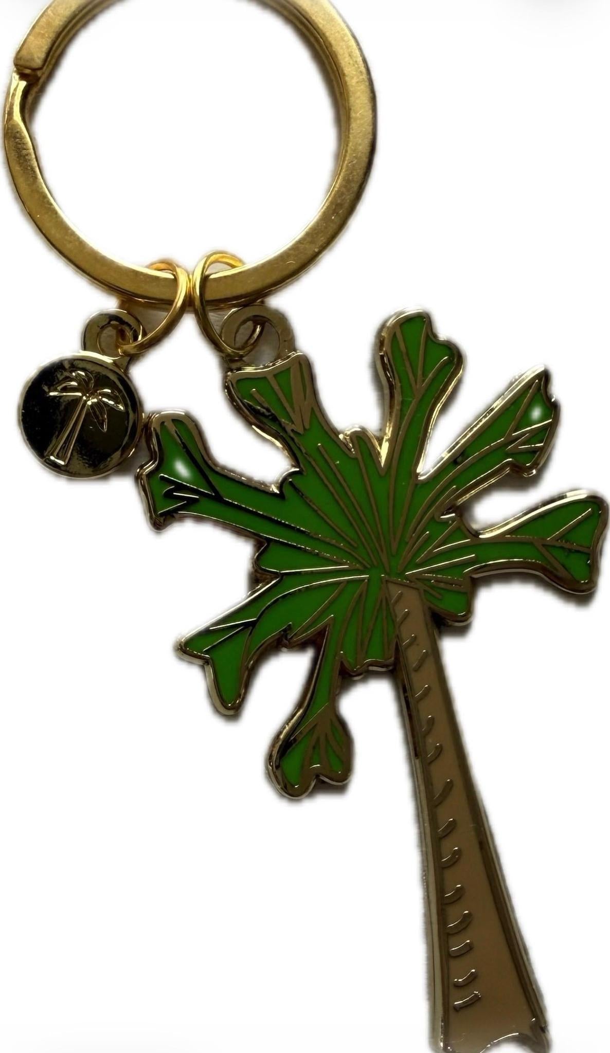 Palm Tree Enamel Keychain