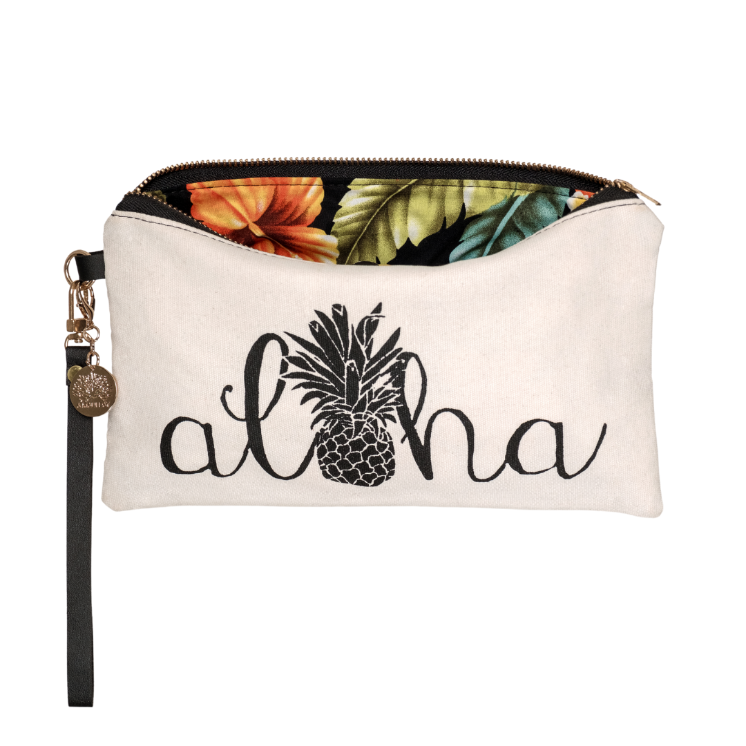 A Maui Day Aloha Pineapple Wristlet