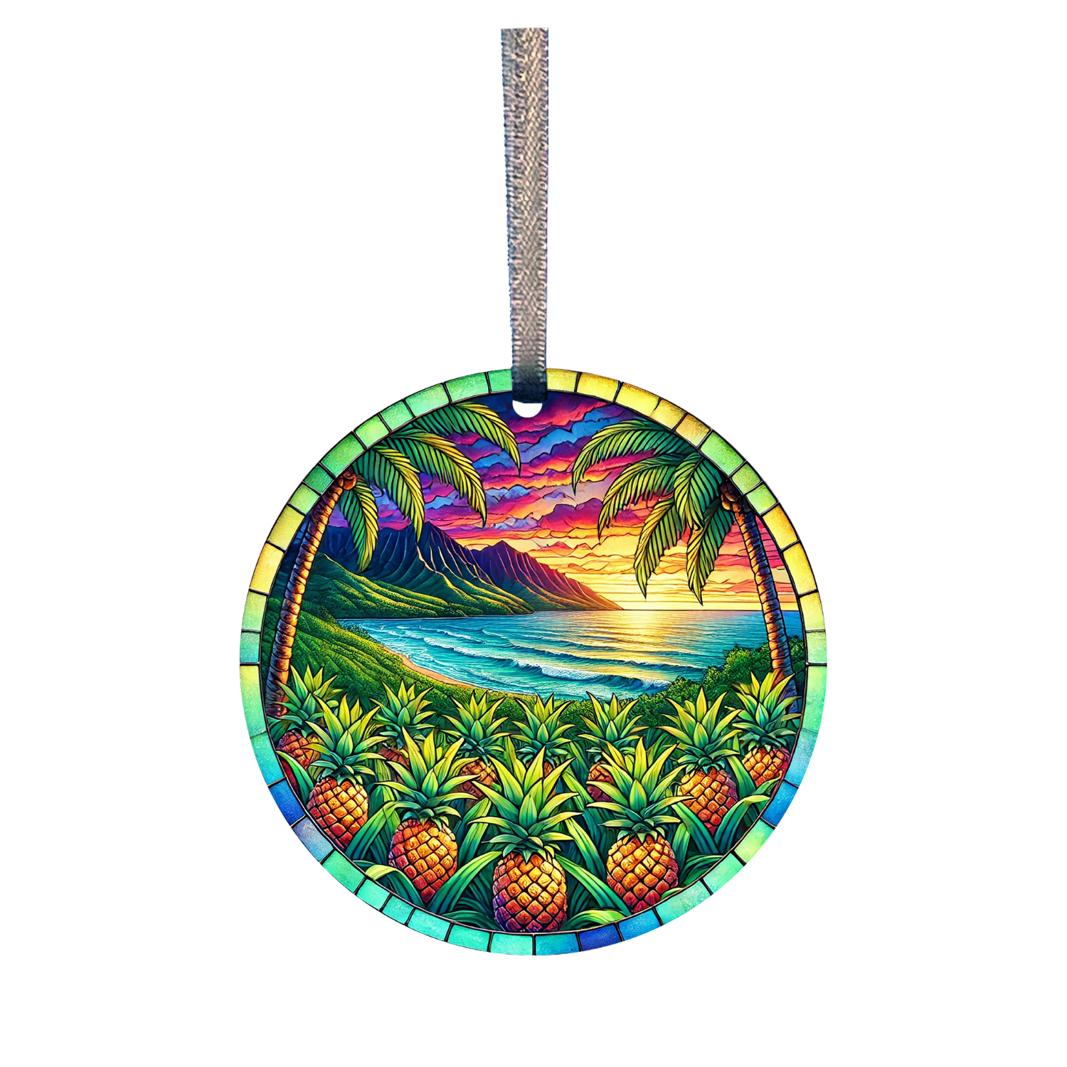 Pineapple Acrylic Window Ornament