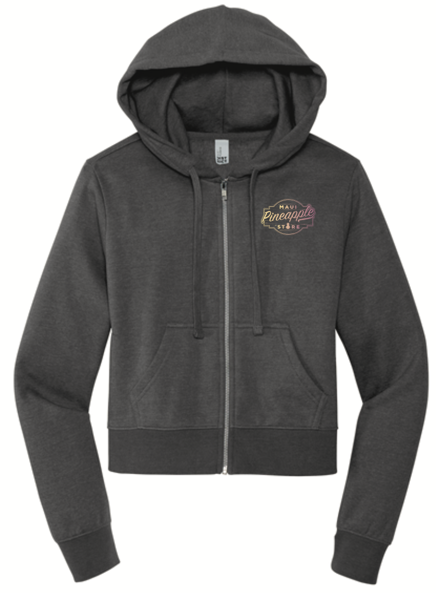 MPS Women's  Fleece Full Zip Crop Hoodie